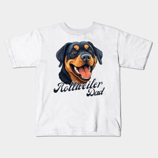 Rottweiler Dad T-Shirt - Dog Lover Gift, Pet Parent Apparel Kids T-Shirt